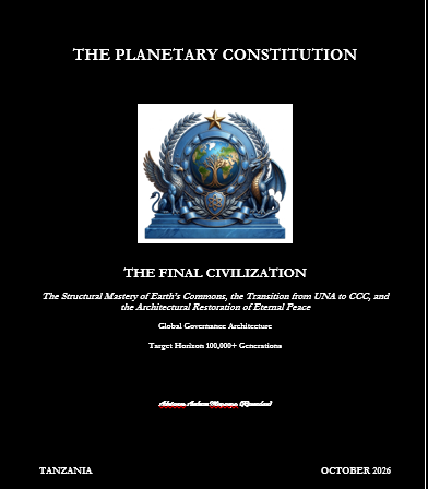 Planetary Constitutional Council; THE FINAL CIVILIZATION - The Structural Mastery of Earth’s Commons, the Transition from UNA to CCC, and the Architectural Restoration of Eternal Peace book by Adrianus Muganga