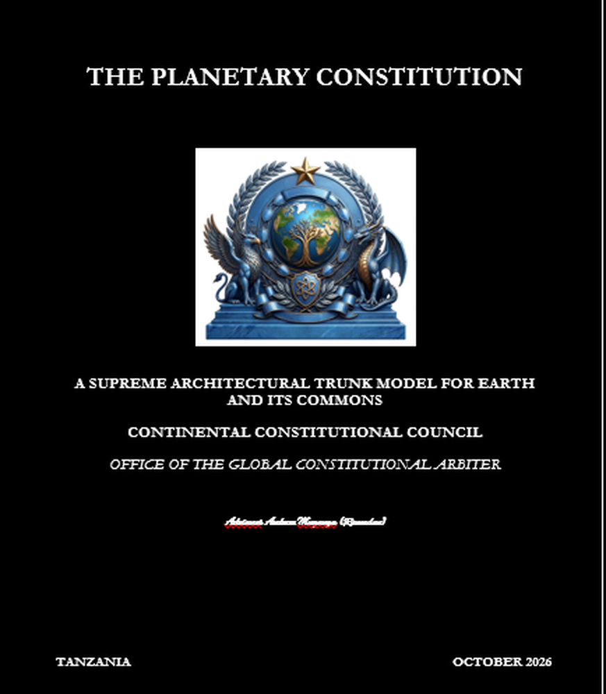 THE PLANETARY CONSTITUTION: A SUPREME ARCHITECTURAL TRUNK MODEL FOR EARTH AND ITS COMMONS book by Adrianus Muganga